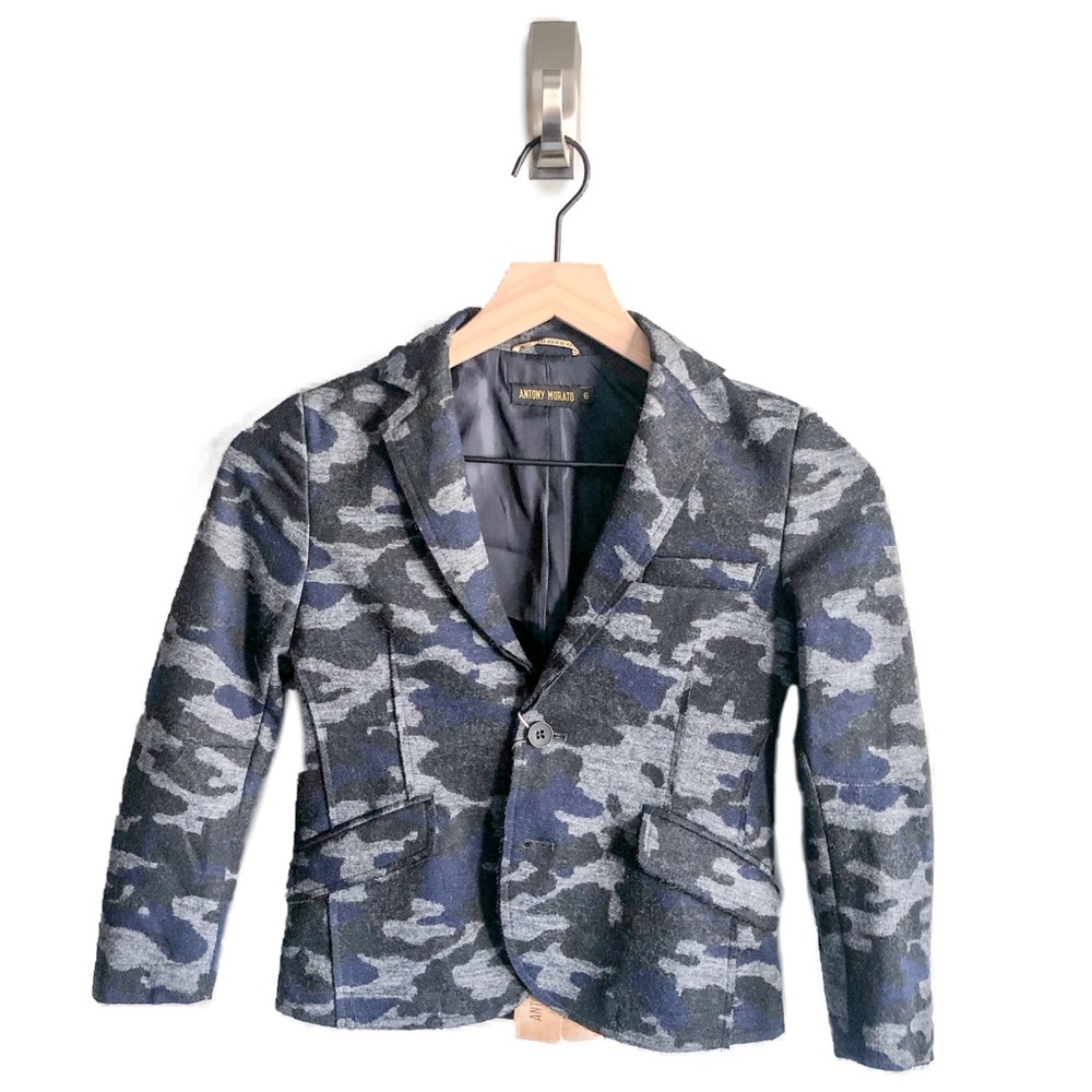 ANTONY MORATO Boys' Camoflauge Button-Up Blazer